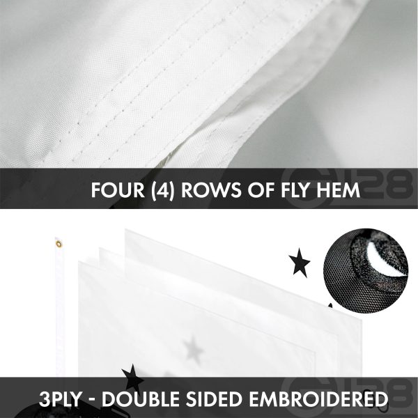 G128 Combo Pack: USA American Flag 3x5 Ft Embroidered Stars & Come and Take It (Rifle Design) Flag 3x5 Ft Embroidered Double Sided 3ply - Image 8