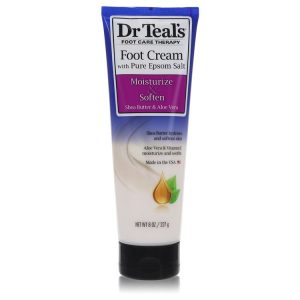Dr Teal's Pure Epsom Salt Foot Cream with Shea Butter & Aloe Vera & Vitamin E 8 oz for Women