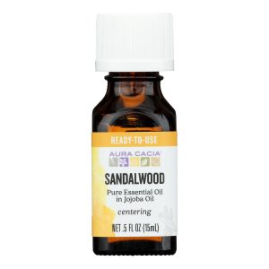 Aura Cacia - Precious Essentials Sandalwood Blended with Jojoba Oil - 0.5 fl oz
