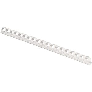 Fellowes Plastic Combs - Round Back, 3/8" , 55 sheets, White, 100 pk