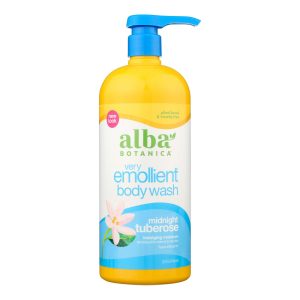 Alba Botanica - Very Emollient Bath and Shower Gel - Midnight Tuberose - 32 fl oz
