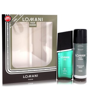 Lomani Gift Set -- 3.4 oz Eau De Toilette Spray + 6.7 oz Deodorant Spray for Men