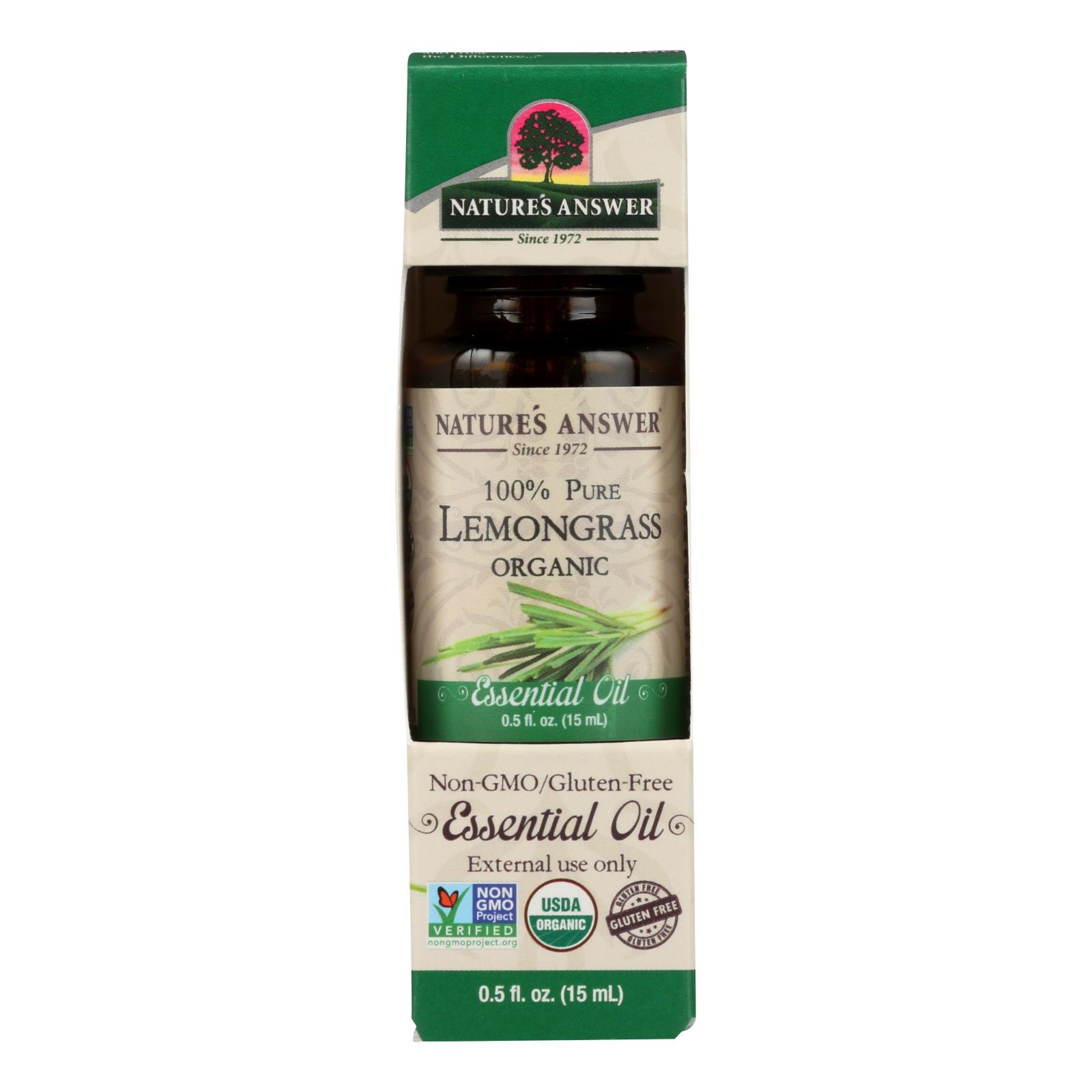 Nature's Answer - Organic Essential Oil - Lemongrass - 0.5 oz. - Image 2