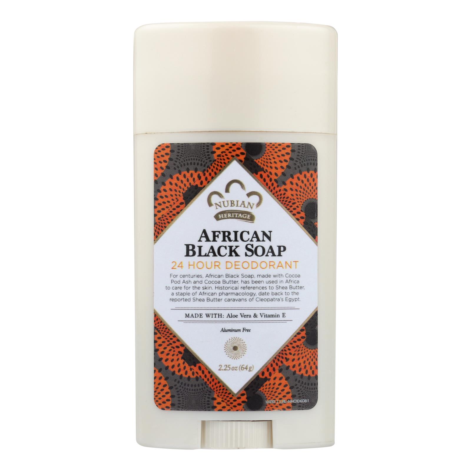 Nubian Heritage Deodorant - All Natural - 24 Hour - African Black Soap - 2.25 oz - 1 each - Image 2