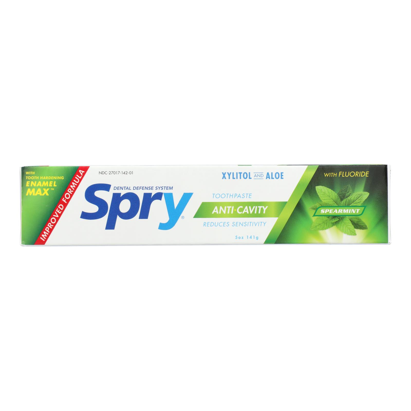 Spry Toothpaste - Spearmint - Fluoride - 5 oz - Image 2