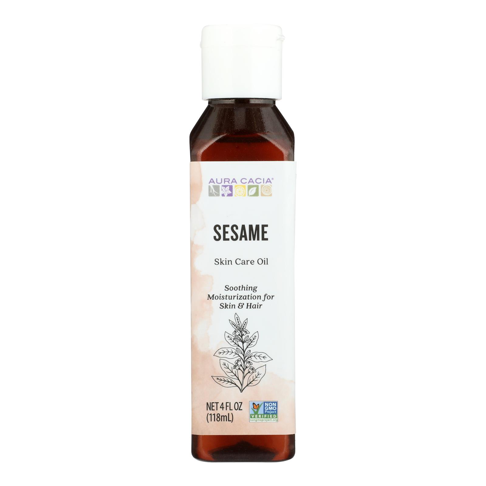 Aura Cacia - Natural Skin Care Oil Sesame - 4 fl oz - Image 2