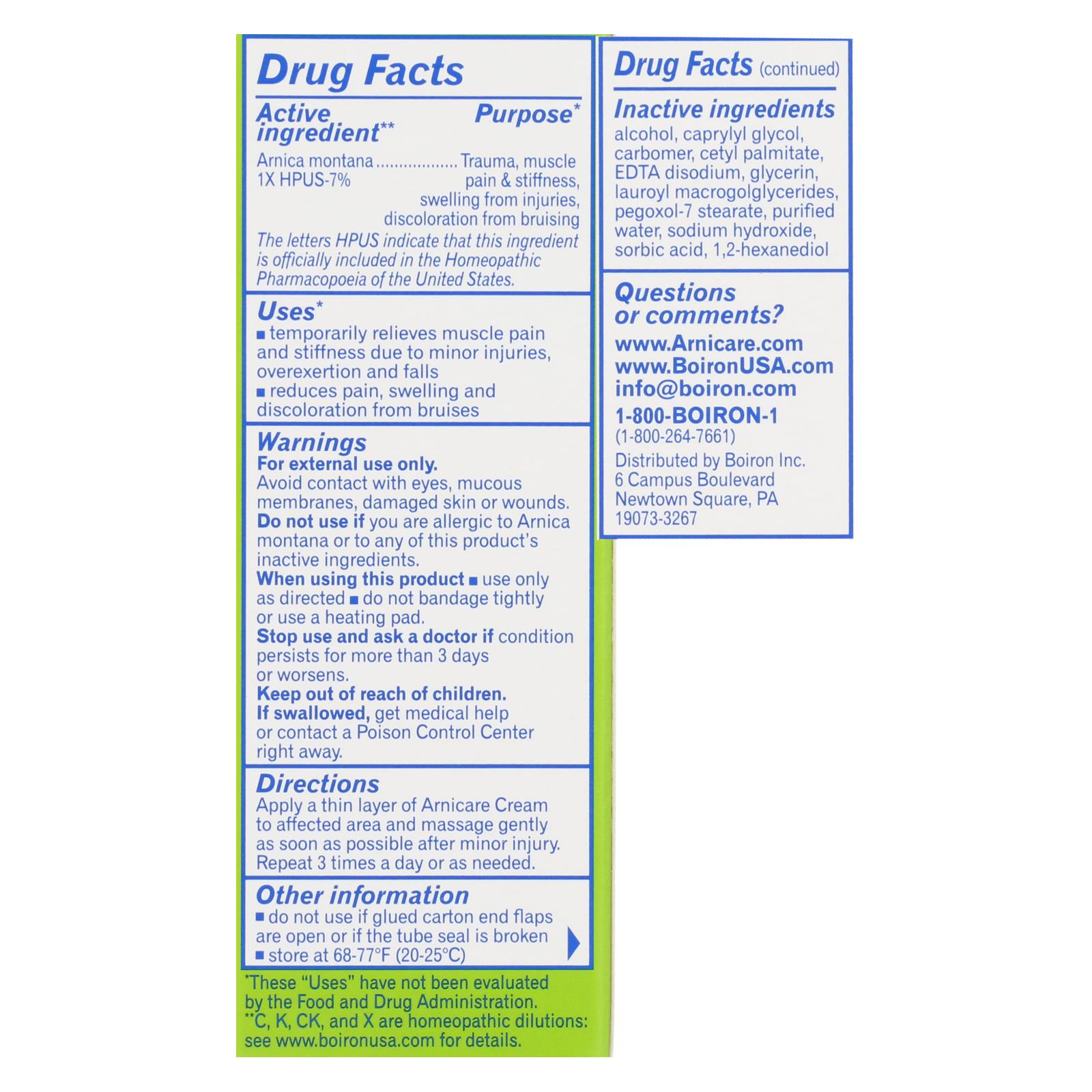 Boiron - Arnica Cream - 1.33 oz - Image 2