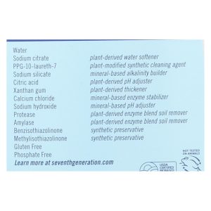 Seventh Generation Auto Dishwasher Gel - Free and Clear - Case of 6 - 42 Fl oz.