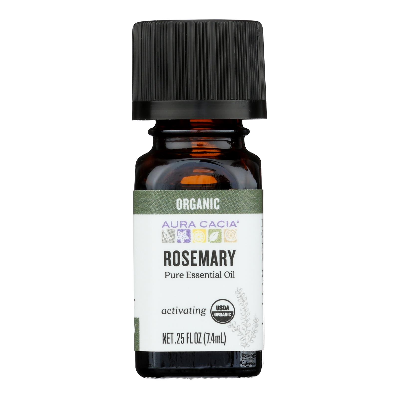 Aura Cacia - Organic Essential Oil - Rosemary - .25 oz - Image 2