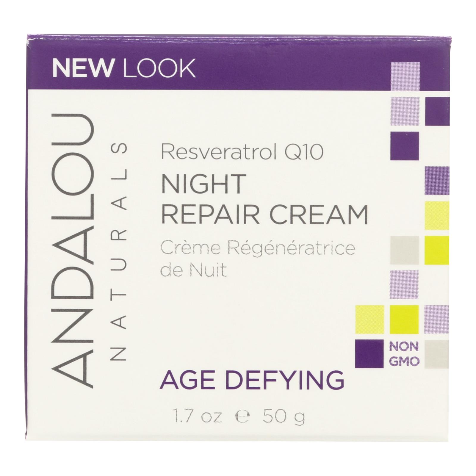 Andalou Naturals Resveratrol Q10 Night Repair Cream - 1.7 fl oz - Image 2