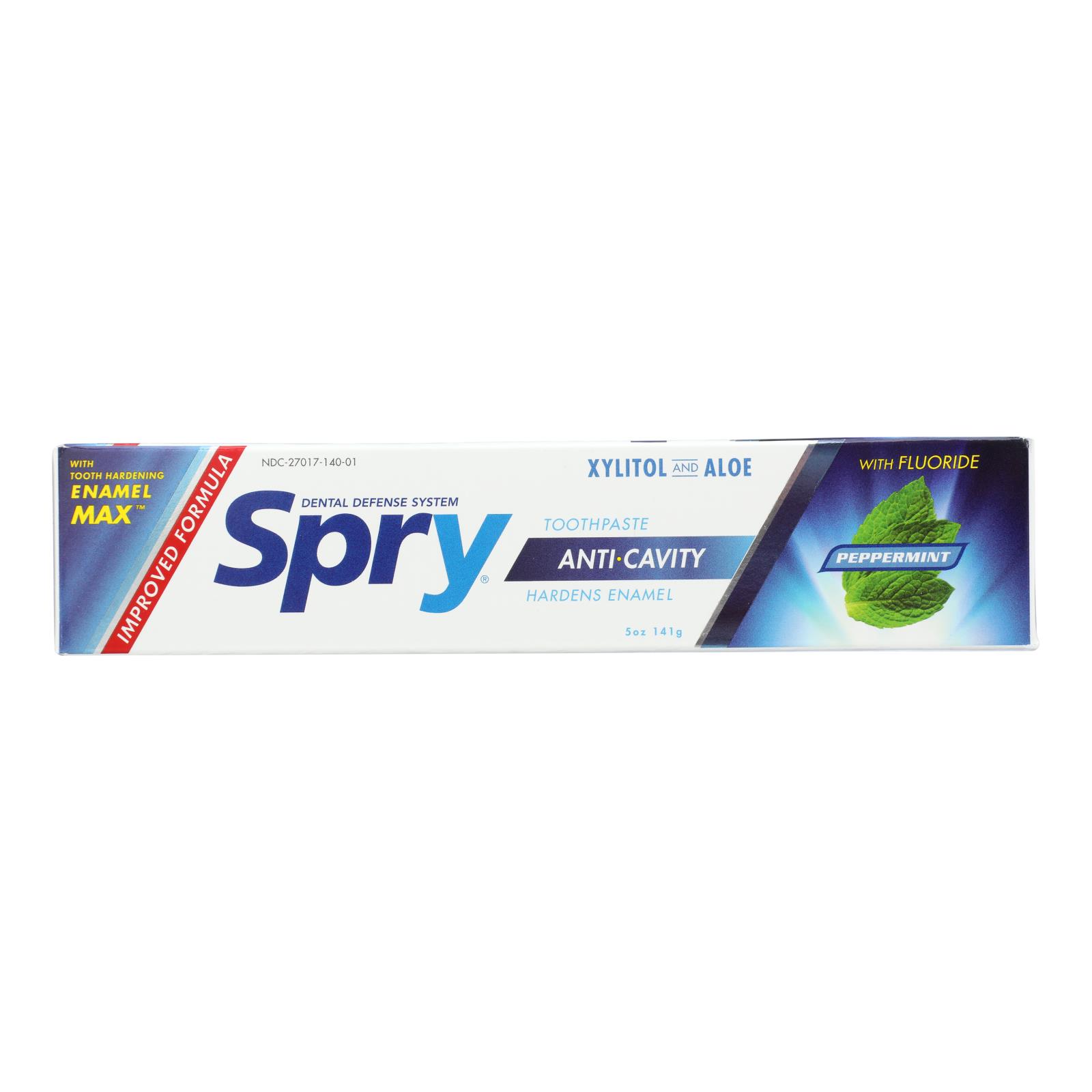 Spry Toothpaste - Peppermint - Flouride - 5 oz - Image 2