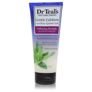 Dr Teal's Gentle Exfoliant with Pure Epsom Salt Softening Remedy with Aloe & Coconut Oil (Unisex) 6 oz for Women