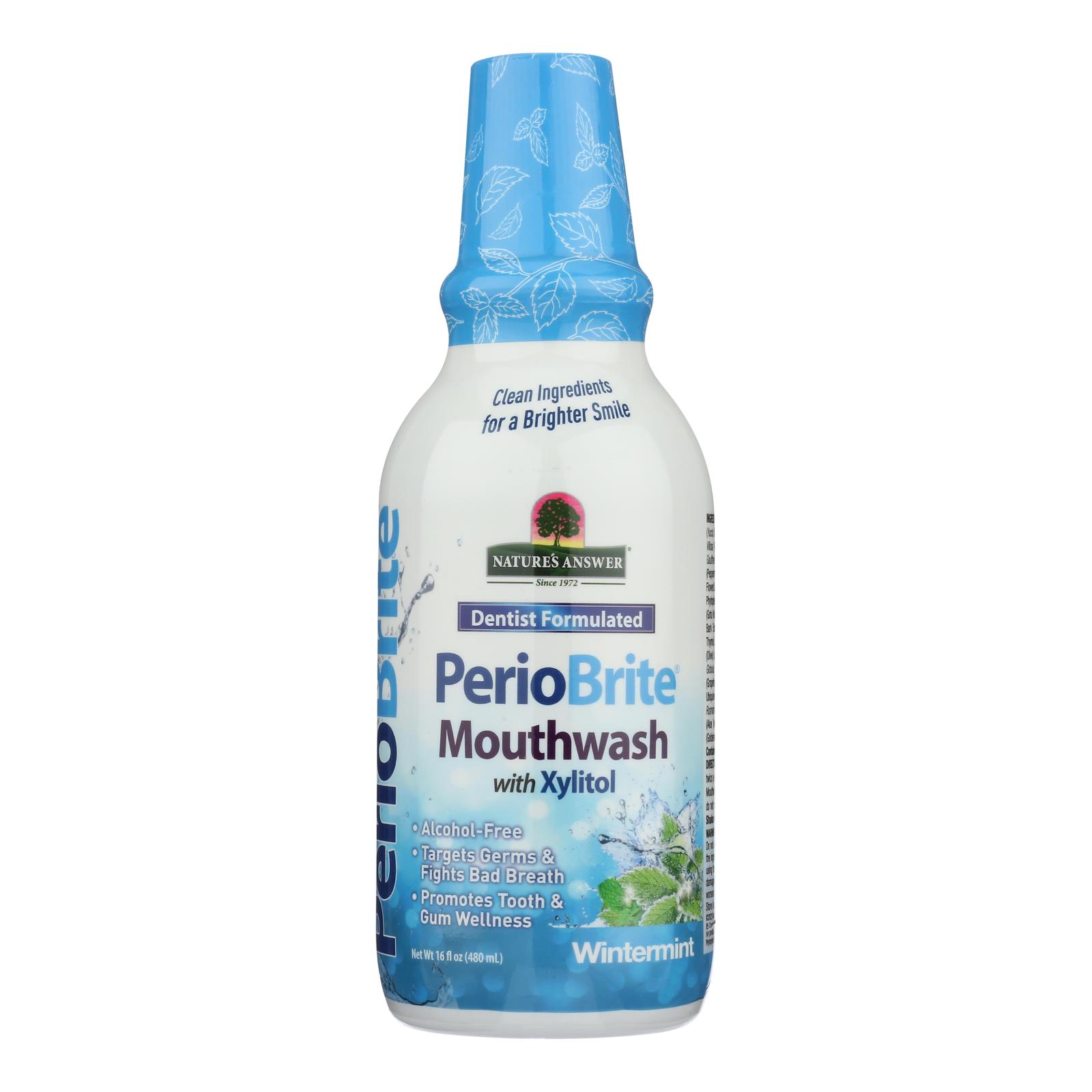 Nature's Answer - PerioWash Mouthwash Alcohol-Free Winter Mint - 16 fl oz