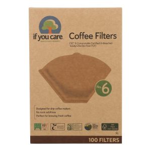If You Care Coffee Filters - Brown - Cone - Number 6 - 100 Count