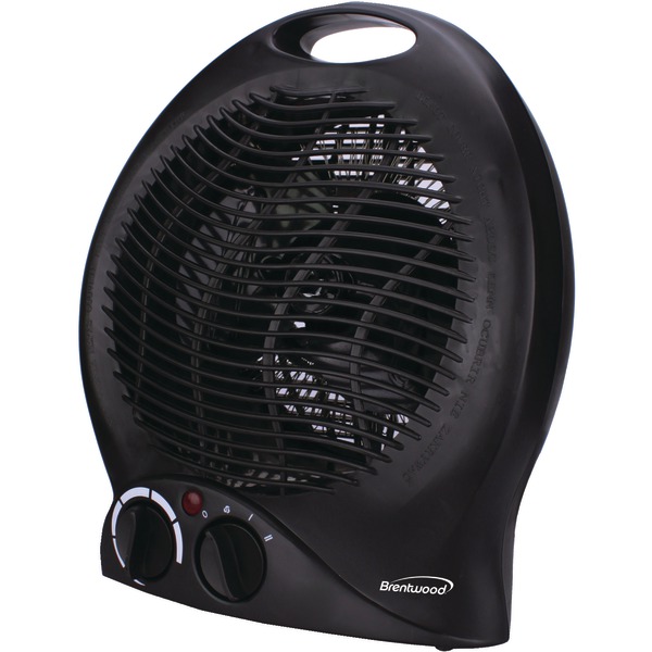 Brentwood Kool Zone H-F301BK H-F301BK 1,500-Watt-Max Portable Electric Space Heater and Fan, Black