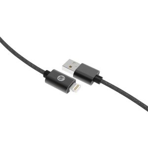 iEssentials IEN-BC10L-BK Charge and Sync Braided Lightning to USB Cable (120 In.; Black)