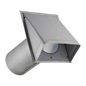 Lambro EC-3460GNDMS-11-PG 6-In. 26-Gauge Paint-Grade Galvanized Fresh Air Intake Vent with Wire Mesh Screen and 11-In. Pipe, EC-3460GNDMS-11-PG