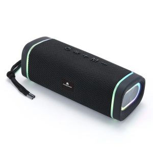 Maxpower Portable Bluetooth Water resistant Speaker with LED Lights (Black)