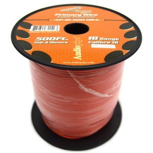 Audiopipe Primary Wire 18-Gauge 500 Foot Spool - Orange