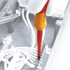 Wiha Insulated SoftFinish Screwdriver Cat III Voltage Detector Set Toolbox Tray - 19 Piece Set