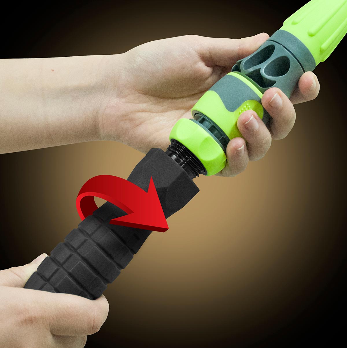 Flexzilla® Colors™ SwivelGrip® Garden Hose 5/8" x 50' 3/4" - 11 1/2 GHT Fittings Brown Mulch - Image 2