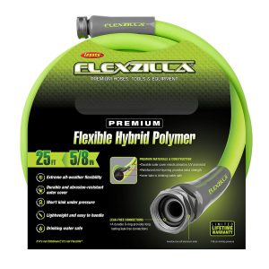 Flexzilla® Garden Hose 5/8" x 25' 3/4" - 11 1/2 GHT Fittings ZillaGreen®