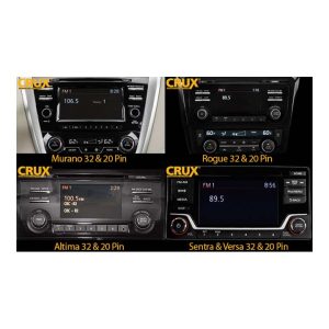 Crux Radio Replacement w/ SWC Retention - Select 2017 - Up Nissan Sentra Vehicles