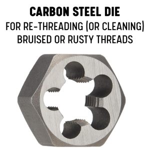 DRILL AMERICA M18 X 1.5 Carbon Steel Hex Rethreading Die