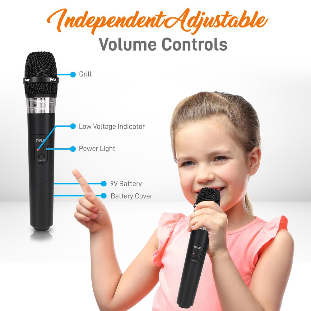 Pyle Pro 8 Mic Wireless System Hand held