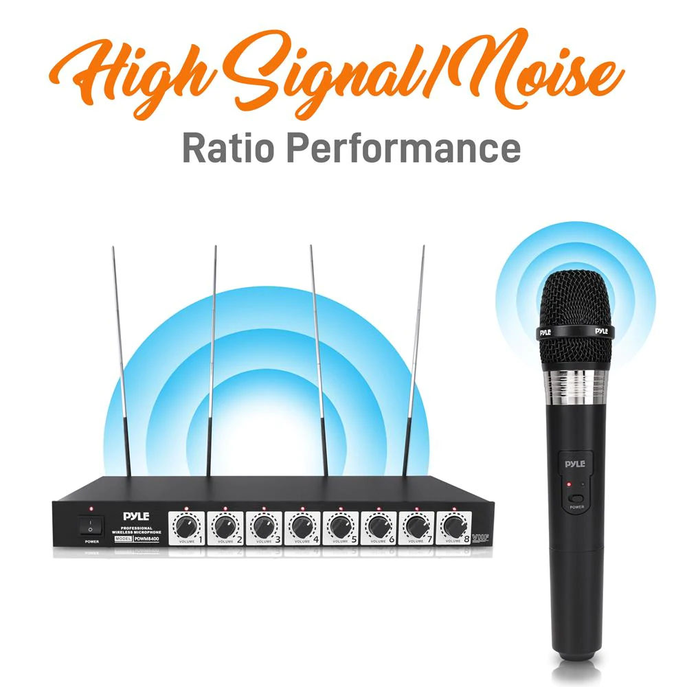 Pyle Pro 8 Mic Wireless System Hand held - Image 3