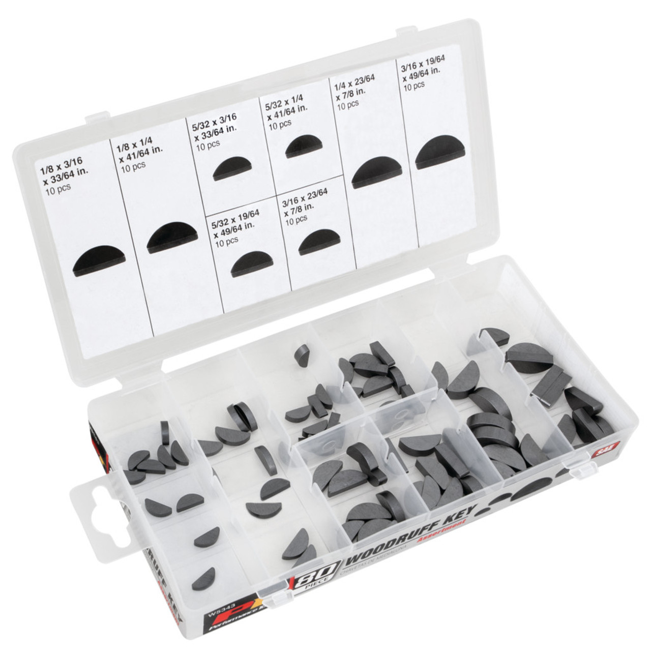 Performance Tool Woodruff SAE Key Assortment (80 Piece Set) - Image 2