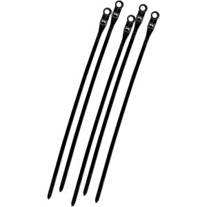 Nippon Nylon Wire Ties 8″ with Tie-Down Mounting Ring - Black (100 count)