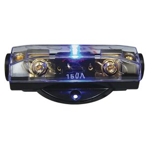 Audiopipe ANL Fuse Holder with Blue LED Status Indicator – Platinum