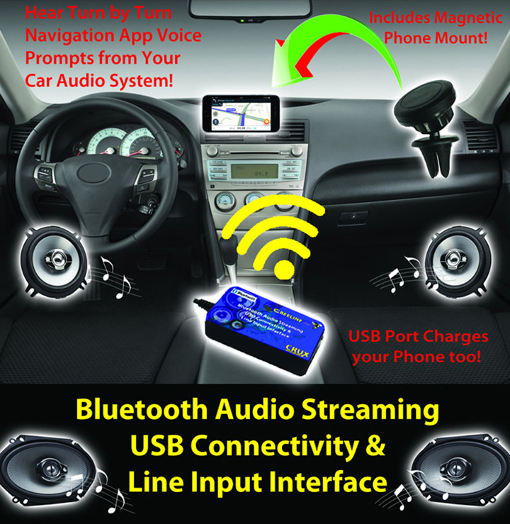 CRUX Bluetooth Interface for Select '98-'11 Toyota Vehicles