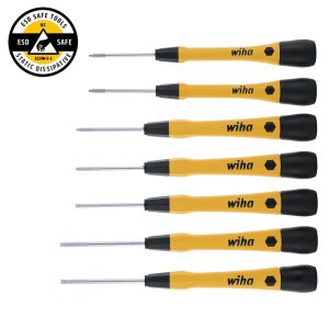 Wiha ESD Safe PicoFinish Precision Torx Screwdriver Set - 7 Piece Set
