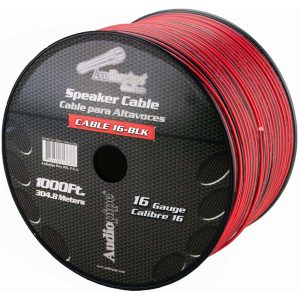 Audiopipe Speaker Wire 16-Gauge 1000 Foot Spool - Black/Red