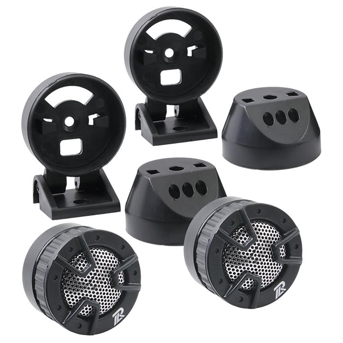 Power Acoustik 1" Piezo Tweeters (Pair) 250 Watts Max 4-Way Mount