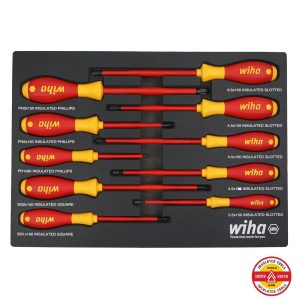 Wiha Insulated SoftFinish Cushion Grip Screwdriver Tray Set (10 Piece)