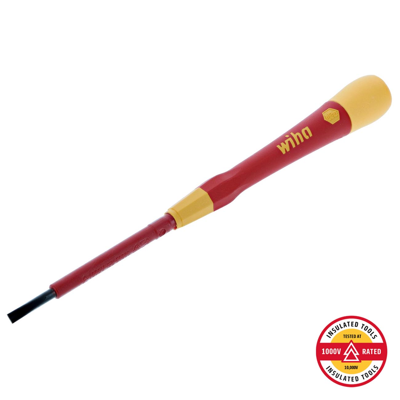 Wiha Precision Insulated PicoFinish Slotted Screwdriver - 3.5mm x 60mm - Image 2