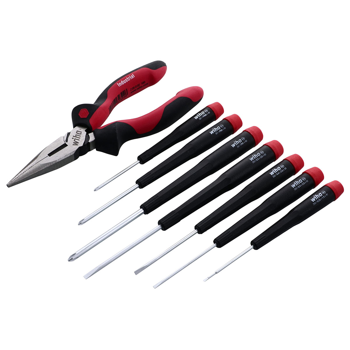 Wiha Precision Slotted Phillips Screwdrivers and Pliers Set (8 Piece Set) - Image 2