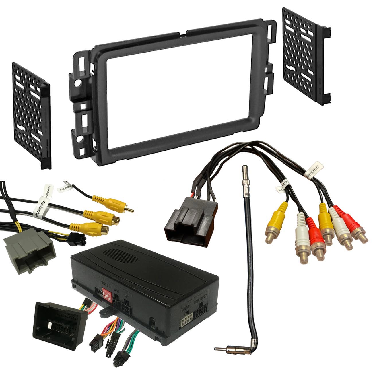 Crux OnStar Radio Replacement Interface w/ SWC Retention Video Switcher & D. Din Dash Kit - Select