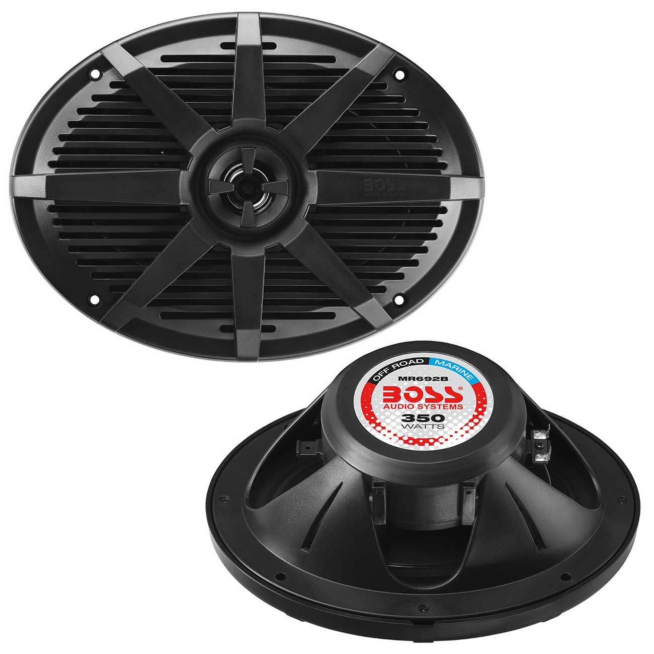 Boss 6x9" 2-Way Coaxial Marine Speaker 350W (Black) - Image 2