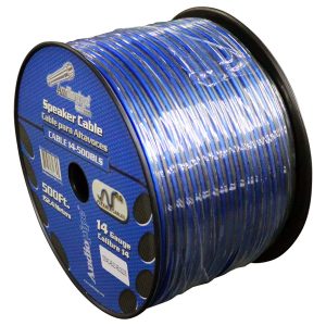 Audiopipe Speaker Wire 14-Gauge 500 Foot Spool - Blue/Clear