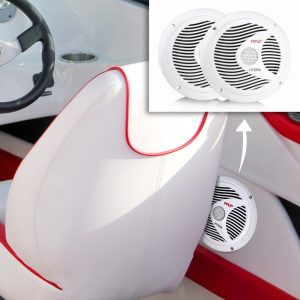 Pyle Marine 6.5” Dual Cone Speakers (White)