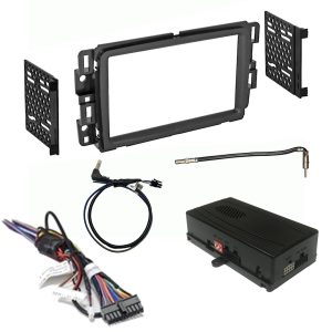 Crux OnStar Radio Replacement interface w/ SWC Retention Video Switcher & D. Din Dash Kit - Select
