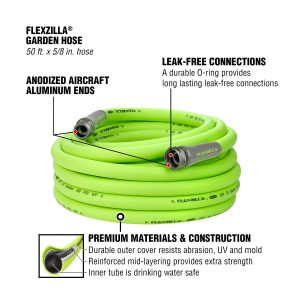 Flexzilla® SwivelGrip® Garden Hose 5/8" x 25' 3/4" - 11 1/2 GHT Fittings ZillaGreen® (Boxed)