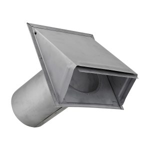 Lambro EC-3460G-11-PG 6-In., 26-Gauge Paint-Grade Galvanized Wall Exhaust Hood Vent with Damper and 11-In. Pipe, EC-3460G-11-PG
