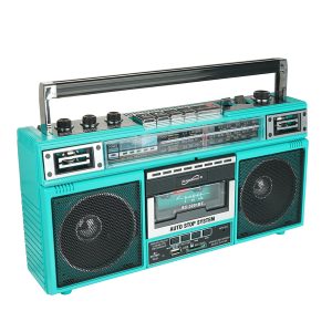 Supersonic SC-3201BT TEAL Retro Bluetooth Cassette/AM/FM/Shortwave Boom Box, SC-3201BT (Teal)