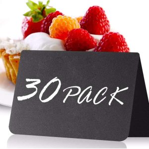 30 Pack Chalkboard Table Tents 4 x3  for Food   Buffet   Bakery   Party   Catering   Chalkboard Tags for Food   Stand Labels for Food   Chalkboard Tag   Bakery Labels   Buffet Labels   Food Labels
