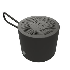 BAR audio by cellhelmet BAR-SM-BT-SPKR Mini Portable Bluetooth Speaker with Detachable Strap, Gunmetal, BAR-SM-BT-SPKR